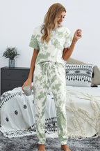 Green Tie-dye Lounge Set