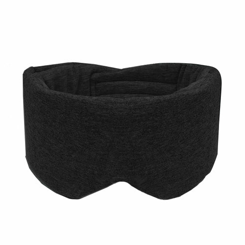 Black sleep mask on a white background