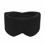 Black sleep mask on a white background