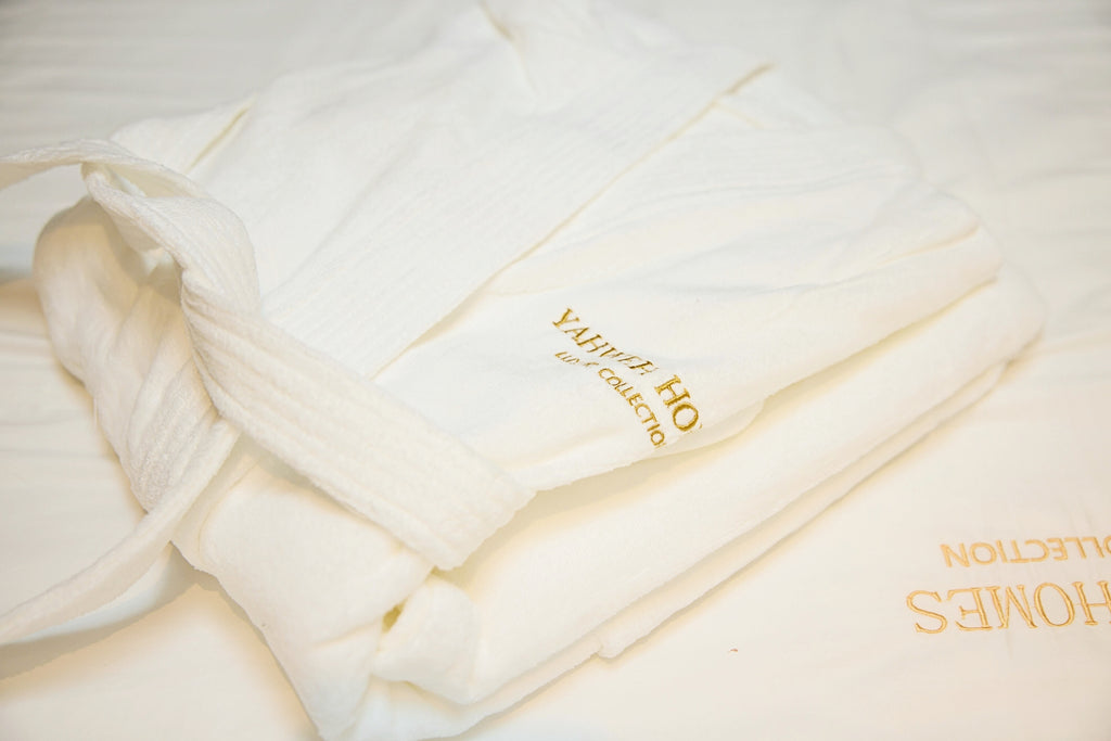 Folded Luxe Robe with Yahweh Homes Embroidery