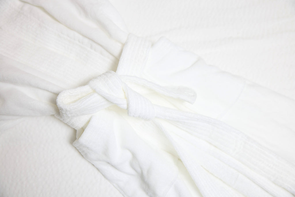 Close-up of white robe 