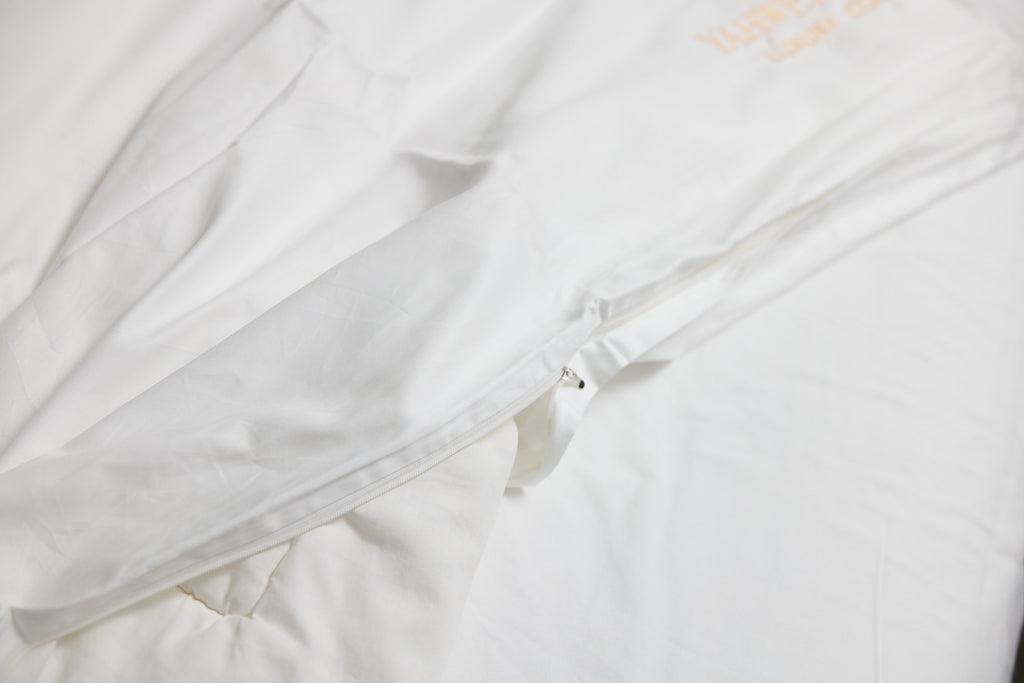 Close-up of Yahweh Homes Luxury Collection, white Duvet cover  