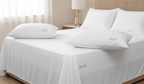 Pure Hotel White twin size bedsheet set crafted from 100% organic cotton