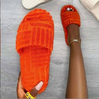 Soft Cotton Fur Women Slippers